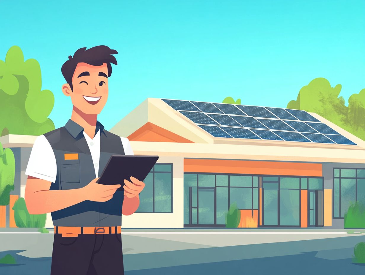 Illustration showing tax incentives for solar panel installations