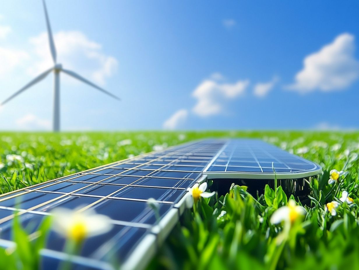 Illustration showing solar energy's impact on sustainability initiatives